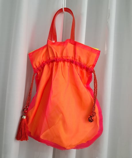 POPinPARTY　リバーシブル巾着BIGBAG（レッド×イエロー）