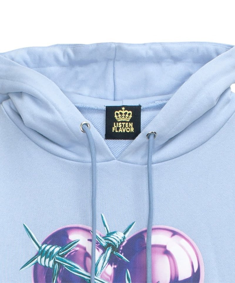 LISTEN FLAVOR 2523553 有刺鉄線メタルハートパーカー | TyCHE M