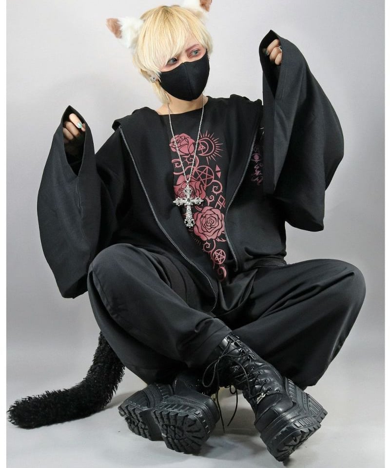 新古品！ストラップ＊タテ柄＊黒＆グレー＊着物＊トールサイズ＊１６８ｃｍ＊裄７２ 新古品！ストラップ＊タテ柄＊黒＆グレー＊着物＊トールサイズ＊