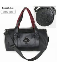Deorart  BG010 [3way] 魔法陣風サークルドラム・ショルダーバッグ [スペード・Spade・Goth bag ]