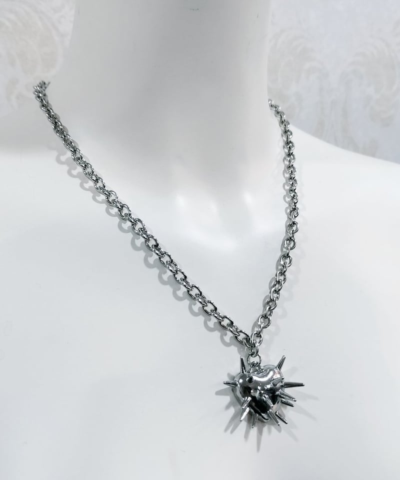 ハート HELLCATPUNKS HCP-AC-0389 スパイクハートネックレス | TyCHE