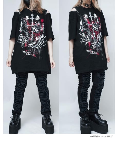 SEXPOT ReVenGe   sa681519 Shoulder Zip Original Cutsew 毒蛾