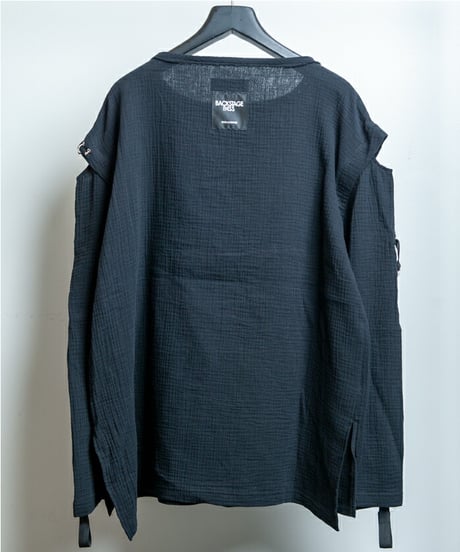 BACKSTAGEPASS　GBS2202　DUALITY(デュアリティー)ロゴプリント オーバーサイズ ロンT ( BLACK)