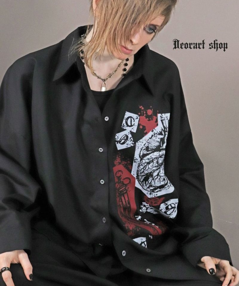 Deorart DRT2856 [ホスピタル] オーバーサイズ シャツ [シンゾウ：心臓