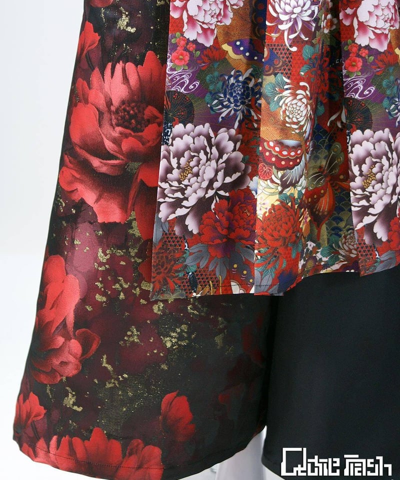 最終お値下げQutieFlash キューティーフラッシュ 和柄バギーパンツレッド Qutie Frash 9941-PT 和柄バギーパンツ | TyCHE Maria nago