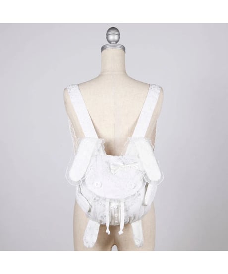 h.NAOTO　Lovely Bunny Frill Backpack / WH