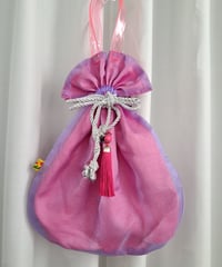 POPinPARTY　リバーシブル巾着BIGBAG（ラベンダー×ピンク）