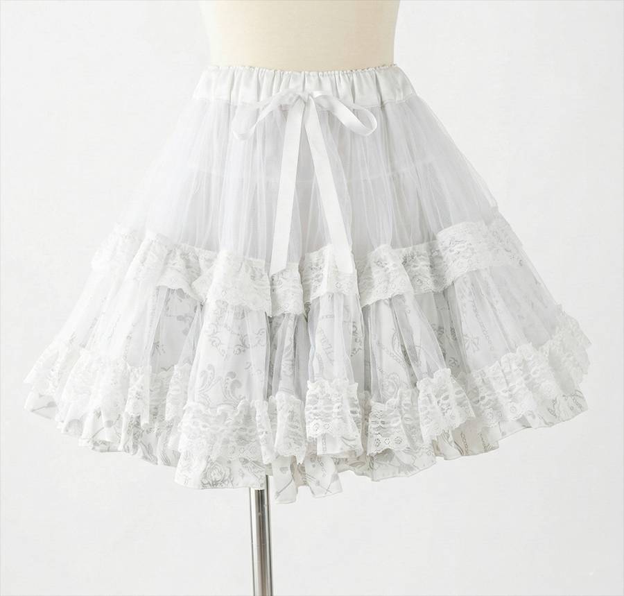 h.NAOTO Bunny Volume Mini Petticoat / WH | TyCH
