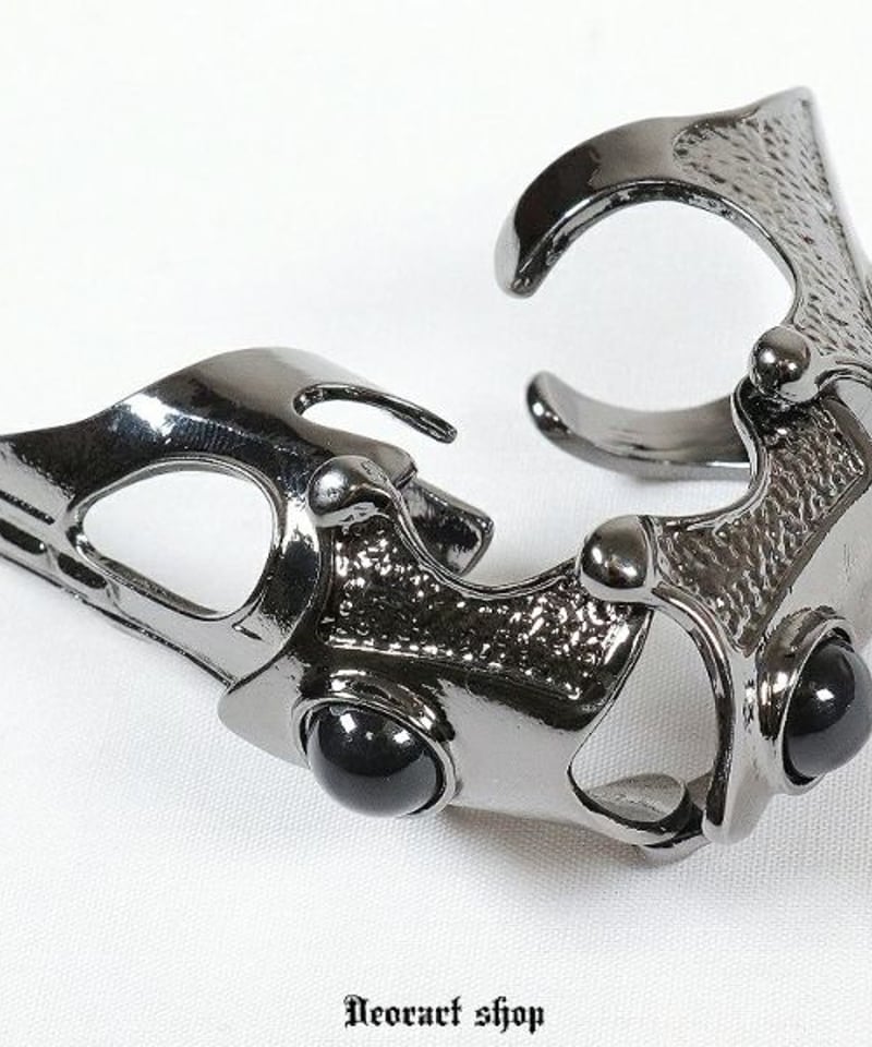 Deorart BY1153 黒玉デザインアーマーリング 指輪 [フィンガーリング