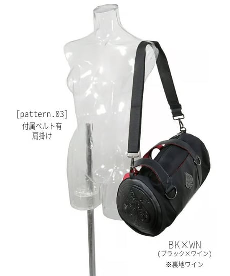 Deorart  BG010 [3way] 魔法陣風サークルドラム・ショルダーバッグ [スペード・Spade・Goth bag ]