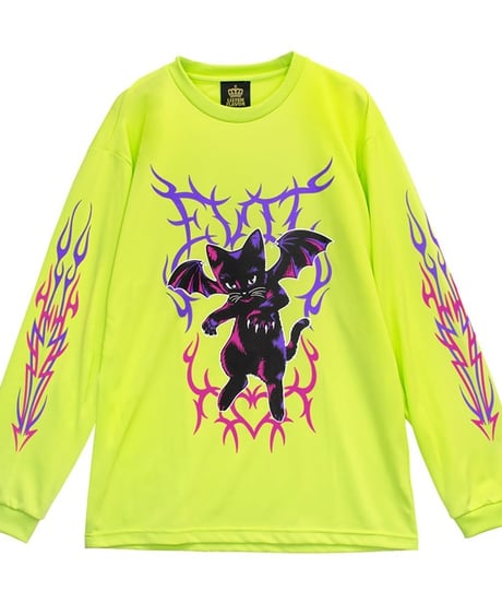 LISTEN FLAVOR  2520550　堕天の黒猫ロンT