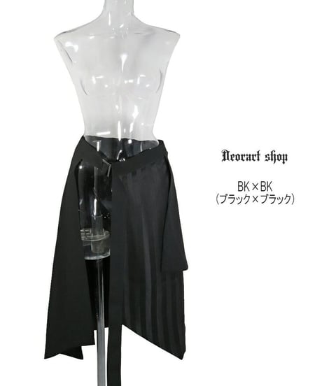 Deorart  DRT2866 ストライプ柄 レイヤード・ゴシック ベルト フラップ