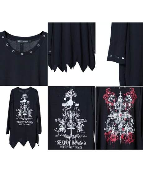 SEXPOT ReVenGe  sa681417  RESIST GOTHIC パンキッシュ カットソー