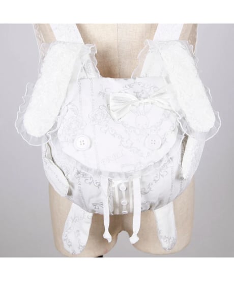 h.NAOTO　Lovely Bunny Frill Backpack / WH