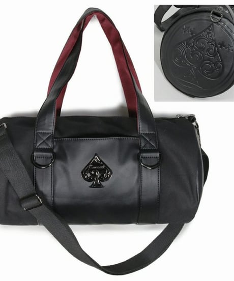 Deorart  BG010 [3way] 魔法陣風サークルドラム・ショルダーバッグ [スペード・Spade・Goth bag ]
