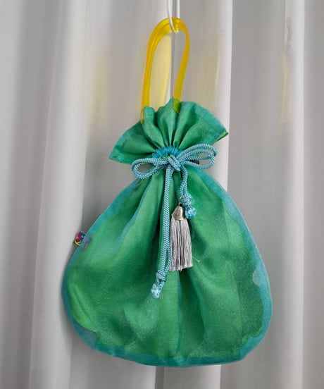 POPinPARTY　リバーシブル巾着BIGBAG（グリーン×グリーン）