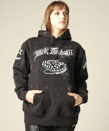 h.NAOTO　Crash Patch Hoodie Sweater（Msize）