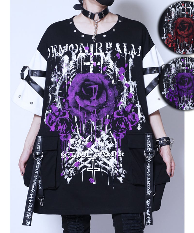 トップス sexpot revenge Dark Omen Asymmetry Top SEXPOT ReVenGe sa681311 DEMON REALM BLACK ROCK