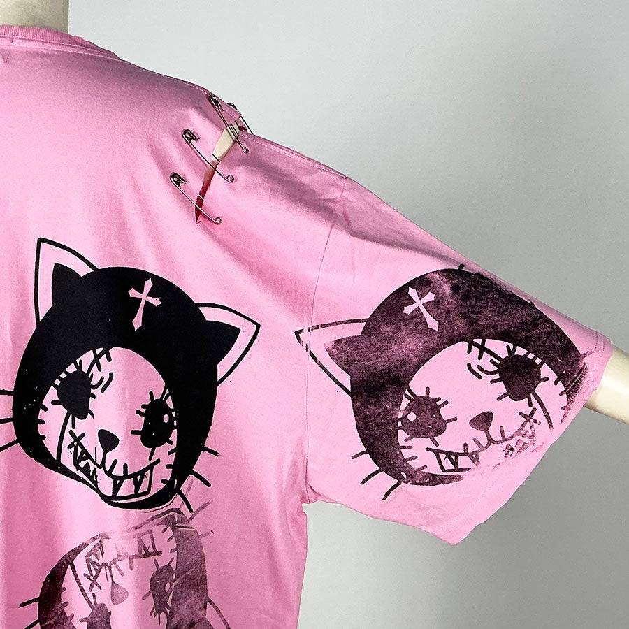 h.NAOTO Hand-drawn cross oversize T-sh / PK | T