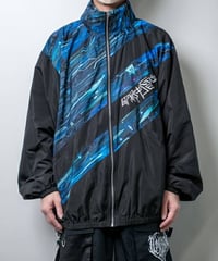 BACKSTAGEPASS　AGS5904　ELECTRONIC CIRCUIT(エレクトロニック サーカス)オーバーサイズ トラックジャケット(GREEN)