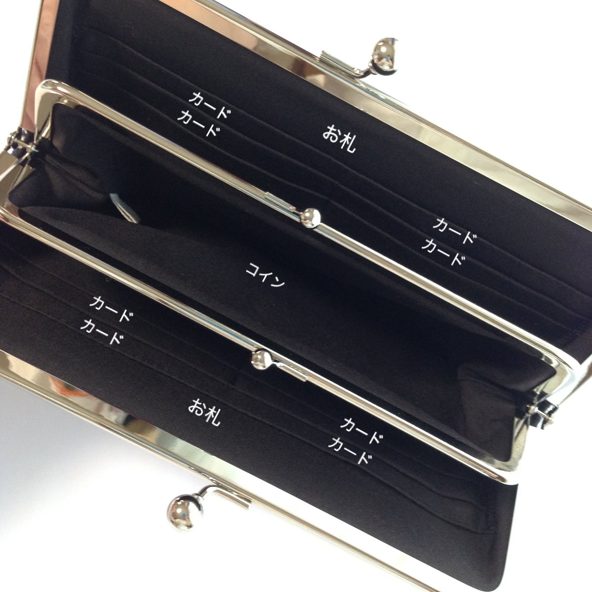 セミオーダー＊ ダブルがま口長財布11×21㎝ | greenish