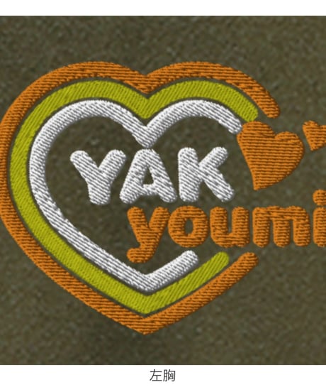 【カーキ】ＹＡＫ.ゆうみオリジナル刺繍Tシャツ
