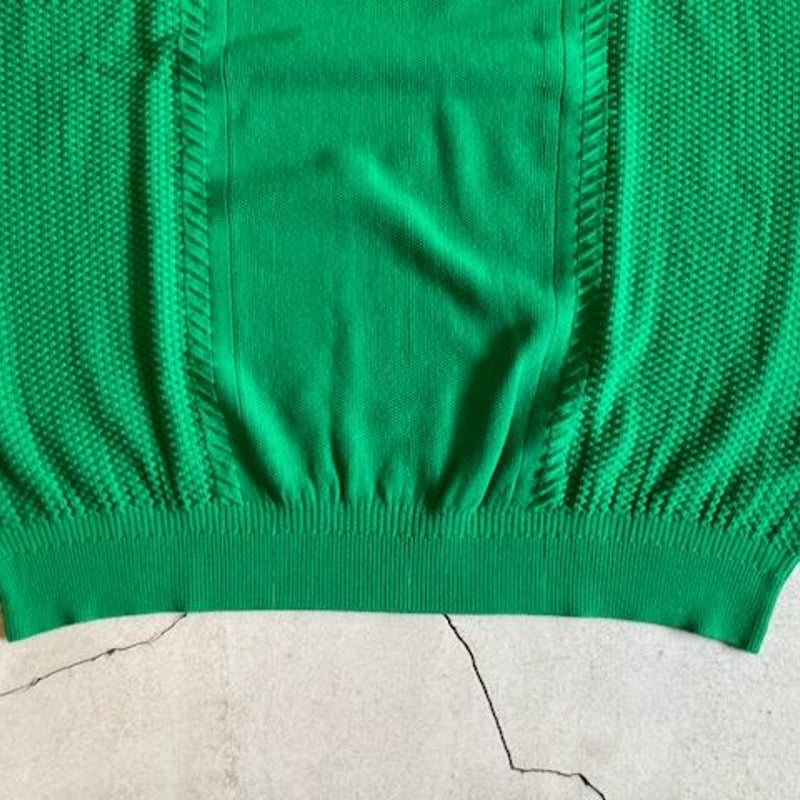 トップス YASHIKI / Tsubomi Knit Polo YASHIKI - 【ラスト1点】Tsubomi Knit Polo(KELLY GREEN) | Salty