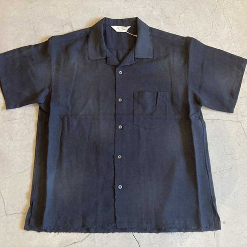 トップス ANCELLM \"MELANGE OPEN COLLAR SS SHIRT ANCELLM - MELANGE OPEN COLLAR SS SHIRT/WHITE | NapsNote