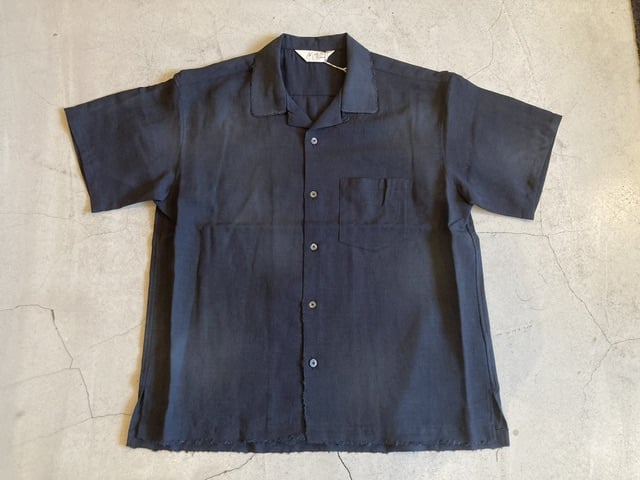 トップス ANCELLM \"MELANGE OPEN COLLAR SS SHIRT ANCELLM - MELANGE OPEN COLLAR SS SHIRT/WHITE | NapsNote