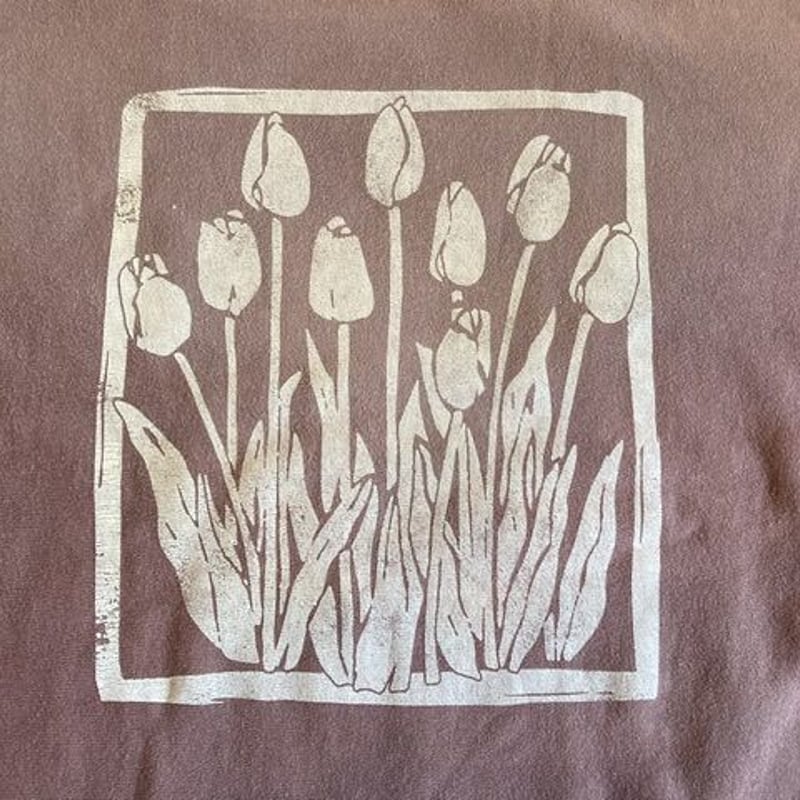 ANCELLM】DYED DAMAGE FLOWER PT SWEAT SHIRTS | s
