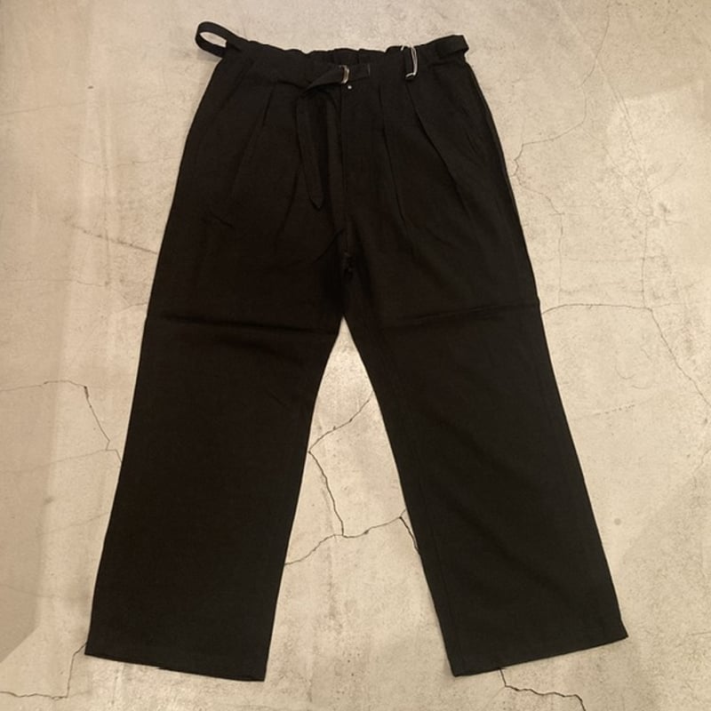 ANCELLM】VISCOSE BELT LESS TROUSERS | sunday pe