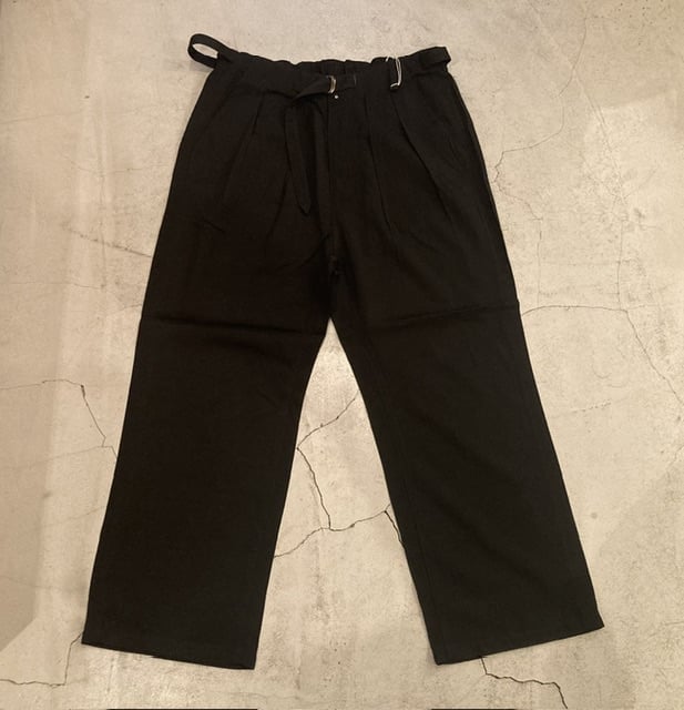 ANCELLM】VISCOSE BELT LESS TROUSERS | sunday pe