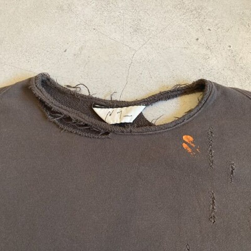 ANCELLM】HOODIE CUTOFF CRASH SWEAT SHIRTS | sun