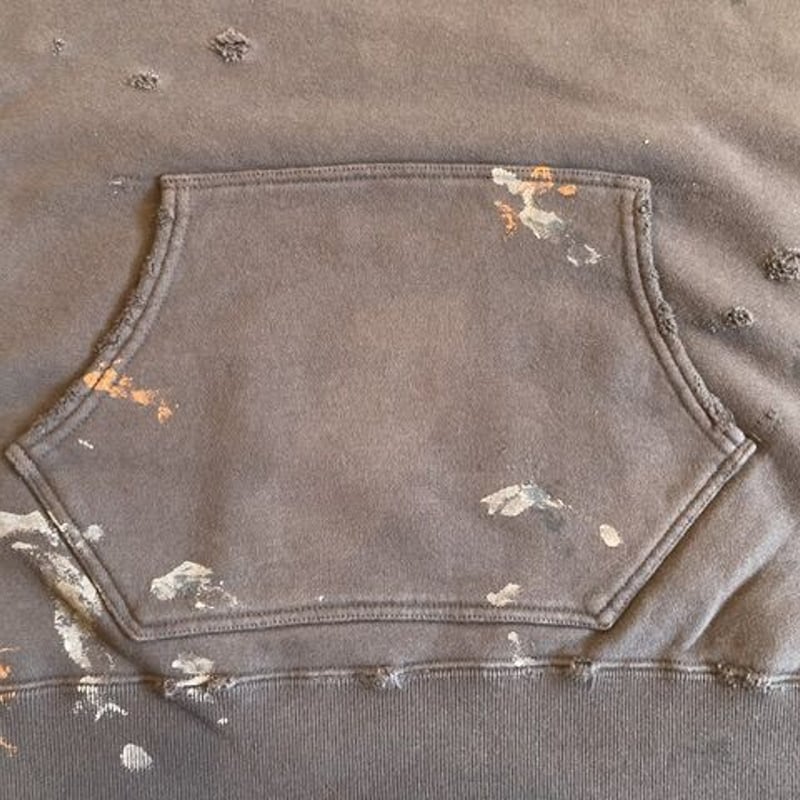 ANCELLM HOODIE CUTOFF CRASH SWEAT SHIRT