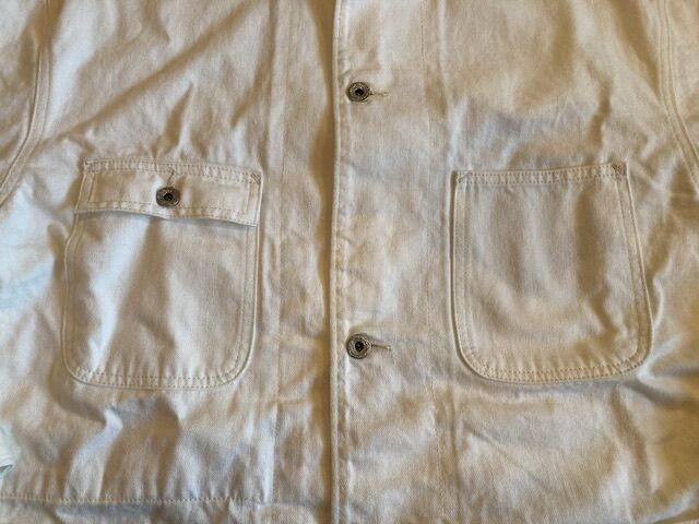 DENIME ホワイト カバーオール YOKO SAKAMOTO DENIM COVERALL - FADE WHITE - PURAS