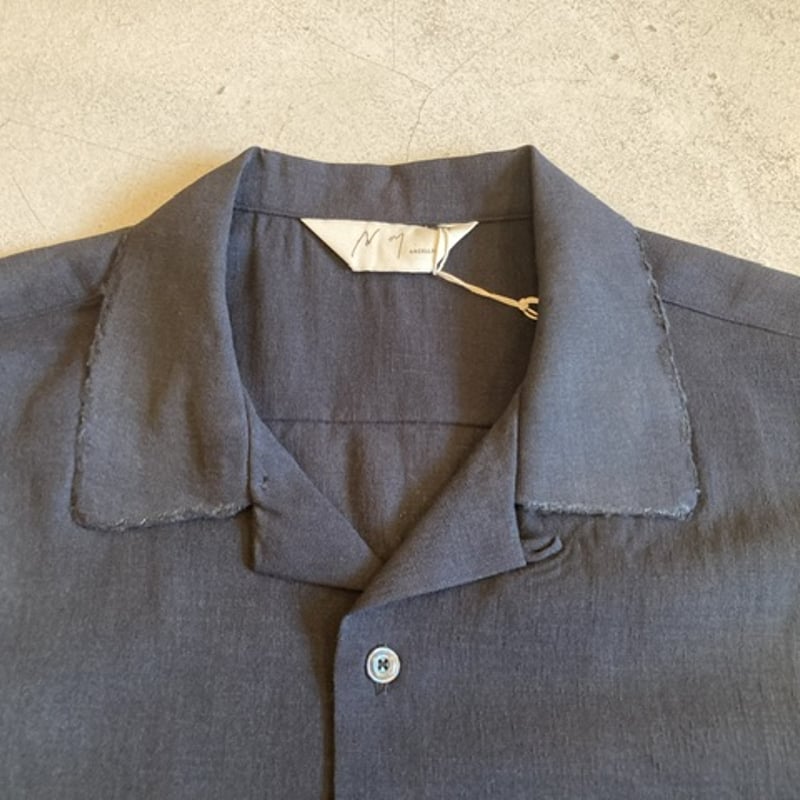ANCELLM】MELANGE OPEN COLLAR SS SHIRTS | sunday