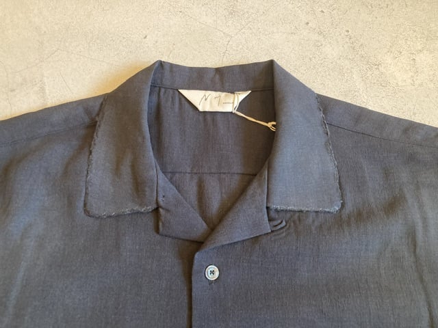 ANCELLM】MELANGE OPEN COLLAR SS SHIRTS | sunday