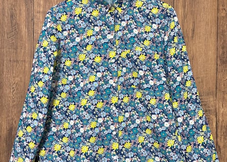 花柄 シャツ OLD NAVY オールドネイビー 長袖 胸ポケット カラフル レトロ おしゃれ かわいい ヴィンテージ used vintage 古着/club723 クラブ723(N637)
