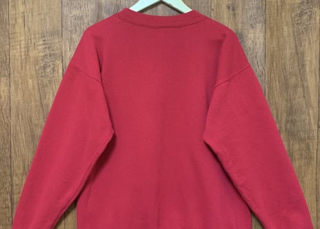 90年代　90s TULTEX スウェット　スエット　トレーナー　赤　カントリー　動物　アニマル　キャラクター　USA ヴィンテージ vintage used 古着/club723(N172)