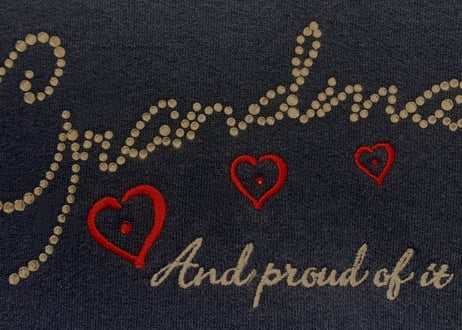 ネイビー 紺 スウェット トレーナー 刺繍 スパンコール 装飾 ハート 二重襟 おしゃれ 個性的 レトロ アメリカン USA vintage used 古着/club723(N292)