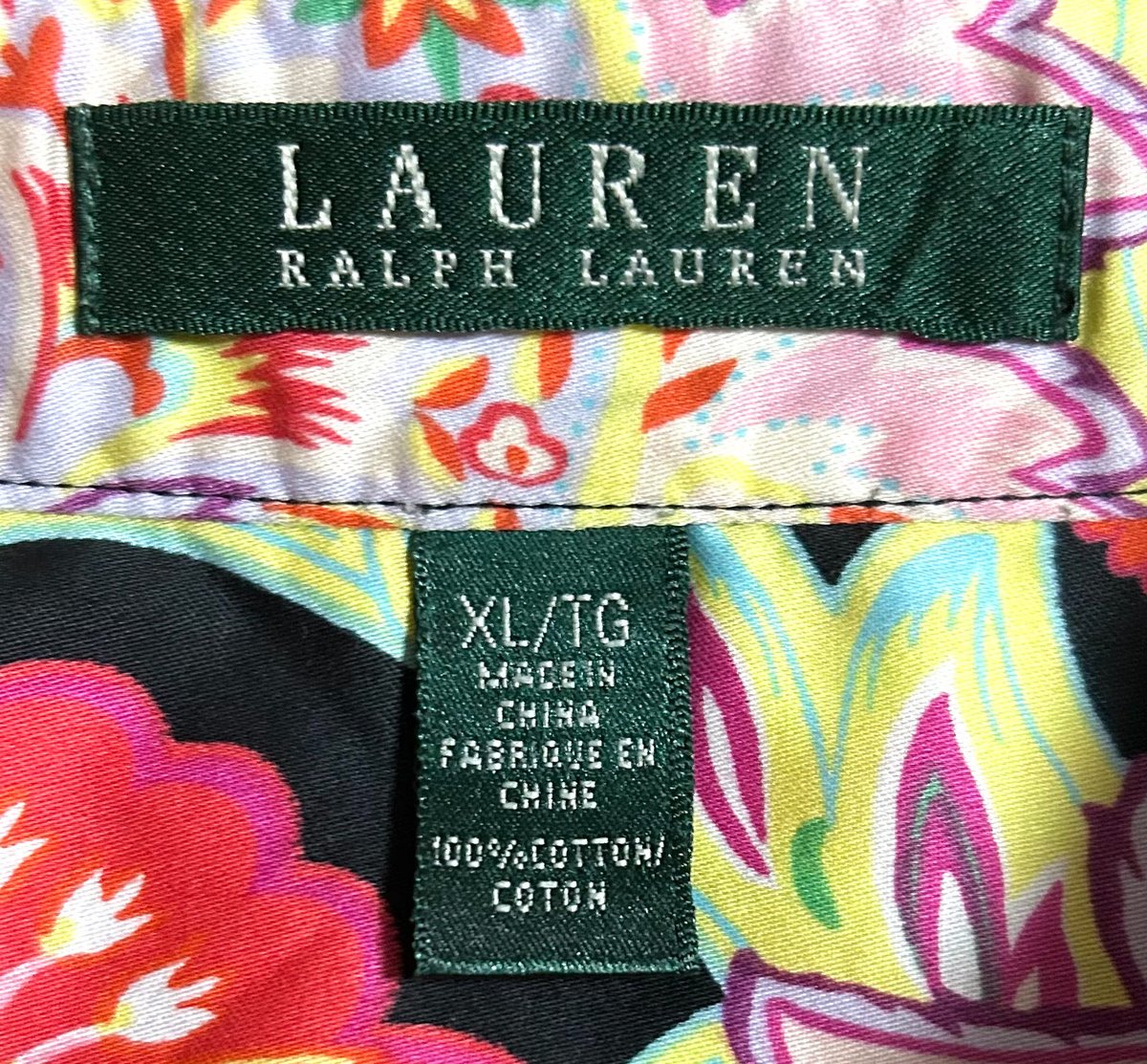 Ralph Lauren ラルフ ローレン 柄 シャツ 七分袖 七分 ヴィンテージ