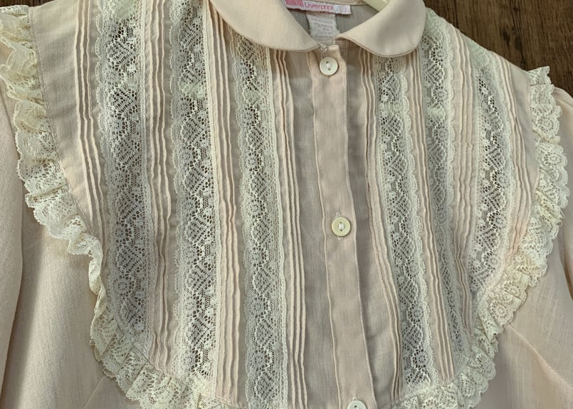 ヨーロッパ ヴィンテージ レースブラウス 古着 レースブラウス ホワイトブラウス レディース Lサイズ位 長袖