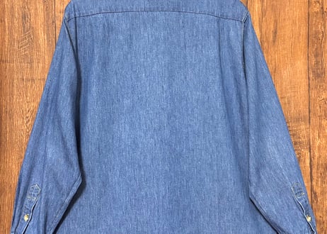デニム シャツ くま テディベア 長袖 アメリカン レトロ カントリー ファンシー おしゃれ かわいい ヴィンテージ used vintage 古着/club723 クラブ723(N641)
