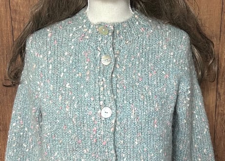 ニット カーディガン カーデ 長袖 カラフル レトロ カントリー ガーリー 個性的 おしゃれ かわいい ヴィンテージ vintage used 古着/club723 クラブ723(N722)