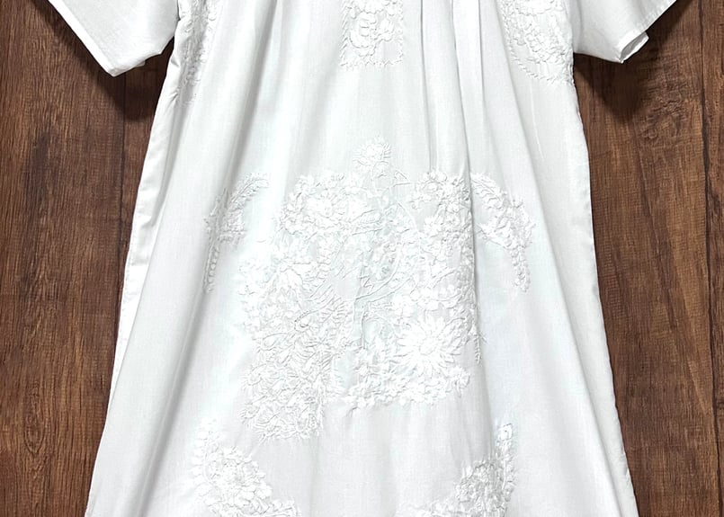 vintage ヴィンテージ 古着　メキシコ　メキシカン　刺繍　ワンピース メキシカン ワンピース 花 刺繍 手刺繍 ヴィンテージ エスニック