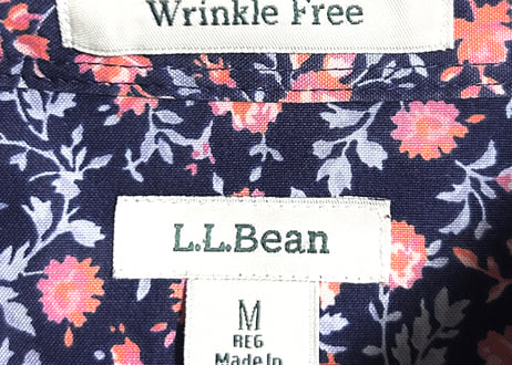 LLBean エルエルビーン 小花柄 総柄 シャツ 長袖 胸ポケット レトロ カラフル おしゃれ かわいい ヴィンテージ used vintage 古着/club723 クラブ723(N780)