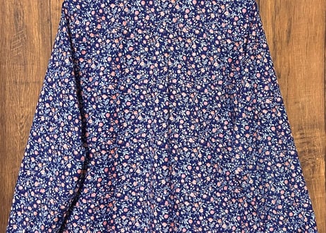 LLBean エルエルビーン 小花柄 総柄 シャツ 長袖 胸ポケット レトロ カラフル おしゃれ かわいい ヴィンテージ used vintage 古着/club723 クラブ723(N780)