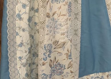 Carefree Fashions　70年代　70s ヴィンテージ  ロング　マキシ　スカート　レース　ガーリー　カントリー　USA vintage 古着/ club723 (N63)