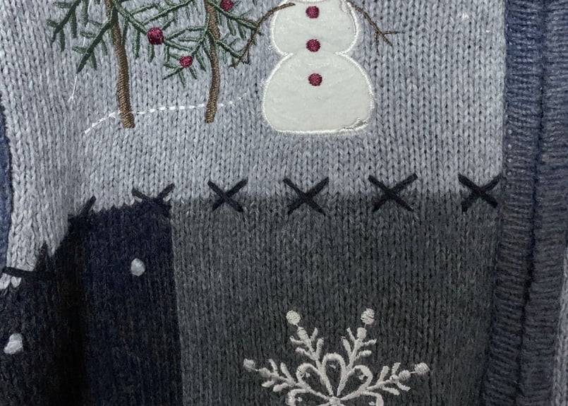 アグリーセーター クリスマスニット ダサセーター カーデ 刺繍 装飾 スノーマン アグリーセーター レディース クリスマスセーター ダサセーター メンズ