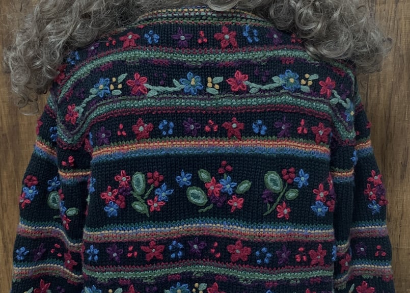 60s ~ 70s vintage カーディガン 太ストライプ 貝ボタン 60s ~ 70s vintage カーディガン 太ストライプ 貝ボタン 60s